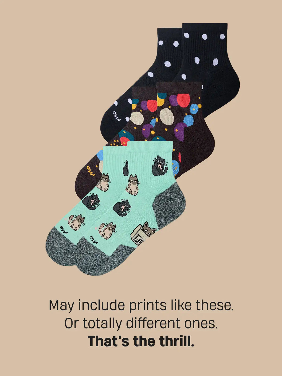 Essential Quarter Sock 6-Pack | It's a Mystery!