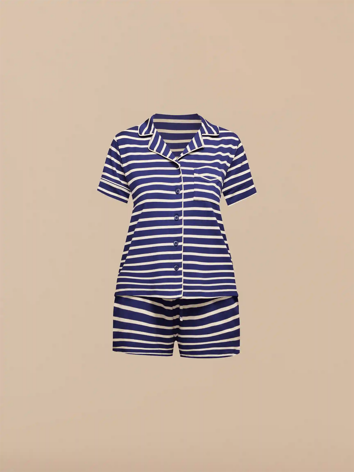 UltraModal™ Short Sleeve PJ Set - Women's | Navy Stripes