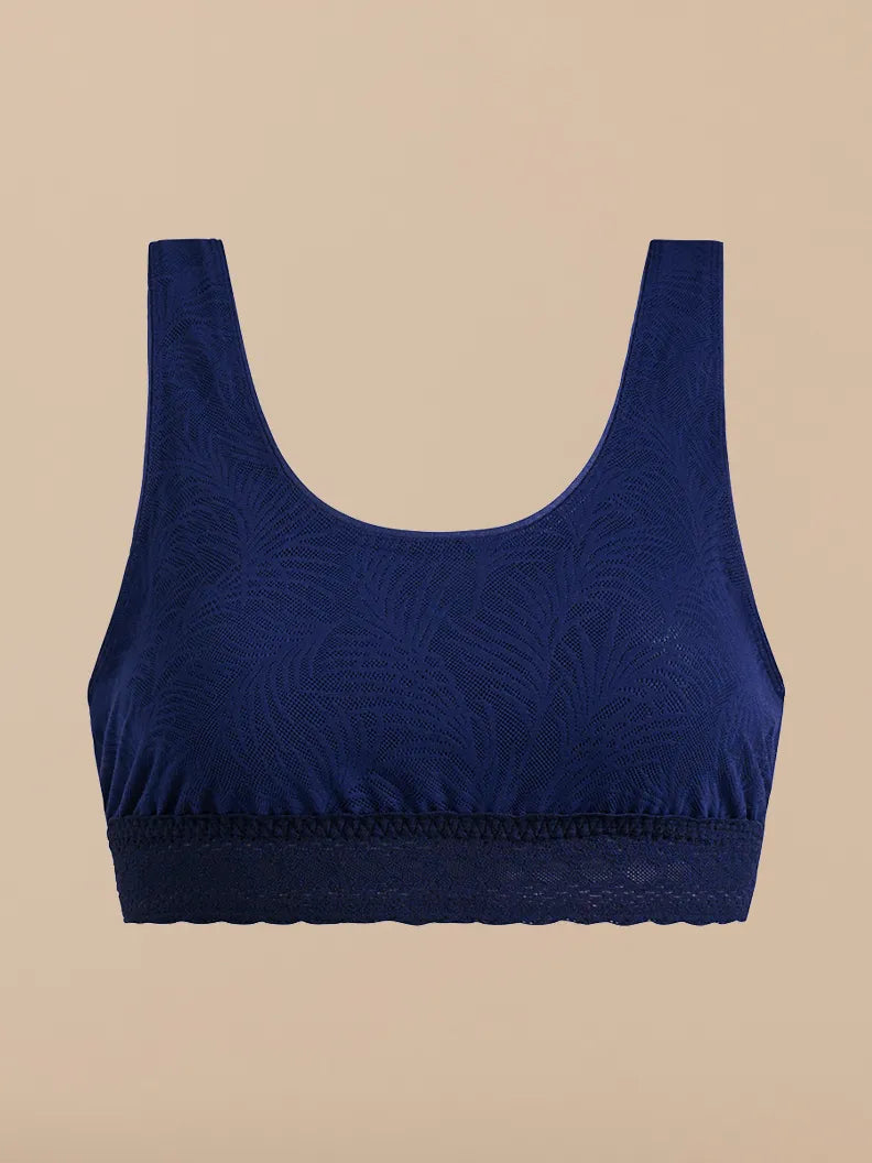 All Over Lace Scoop Bralette | Midnight Navy