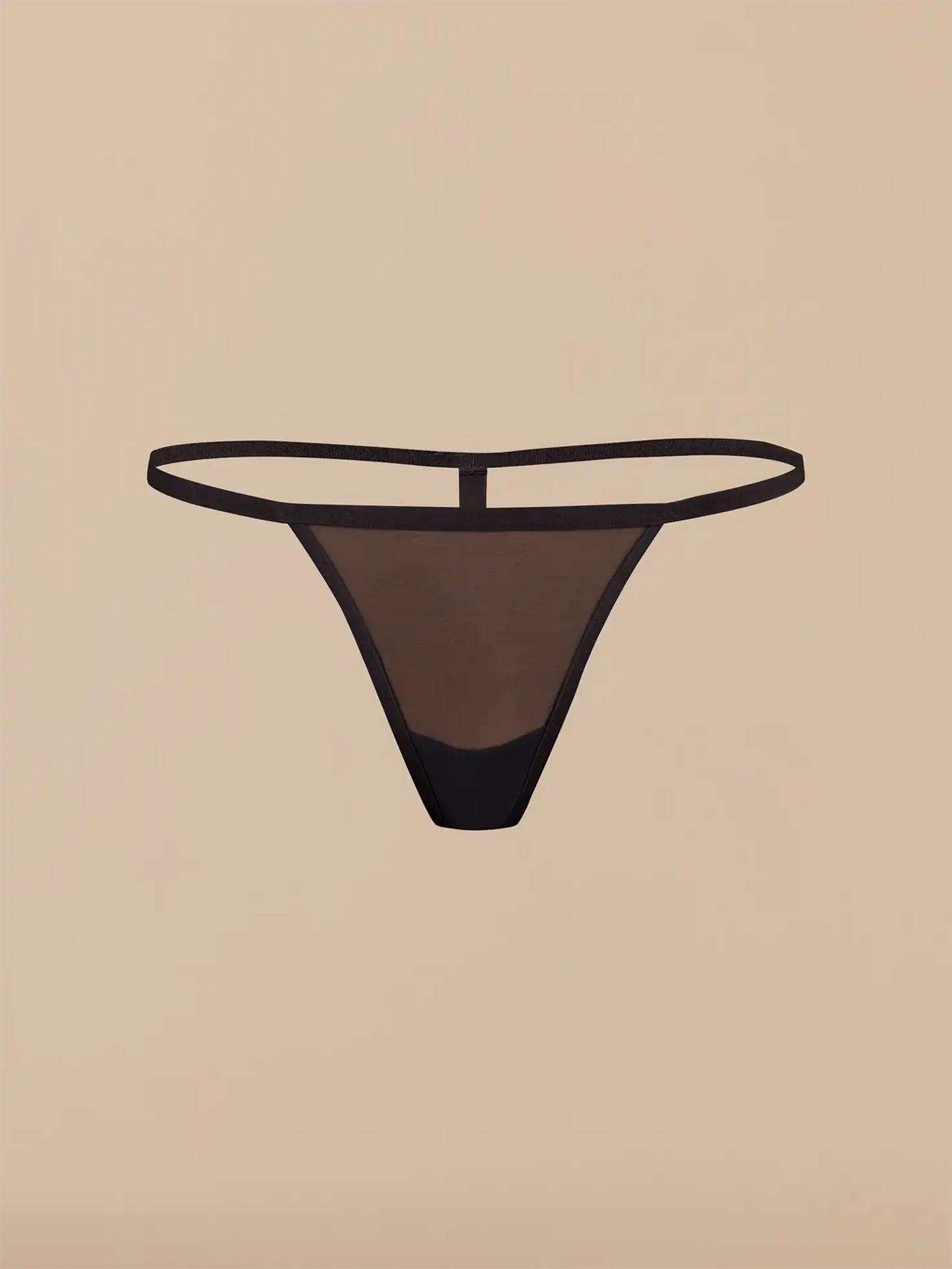 Women's Mesh String Thong | Black
