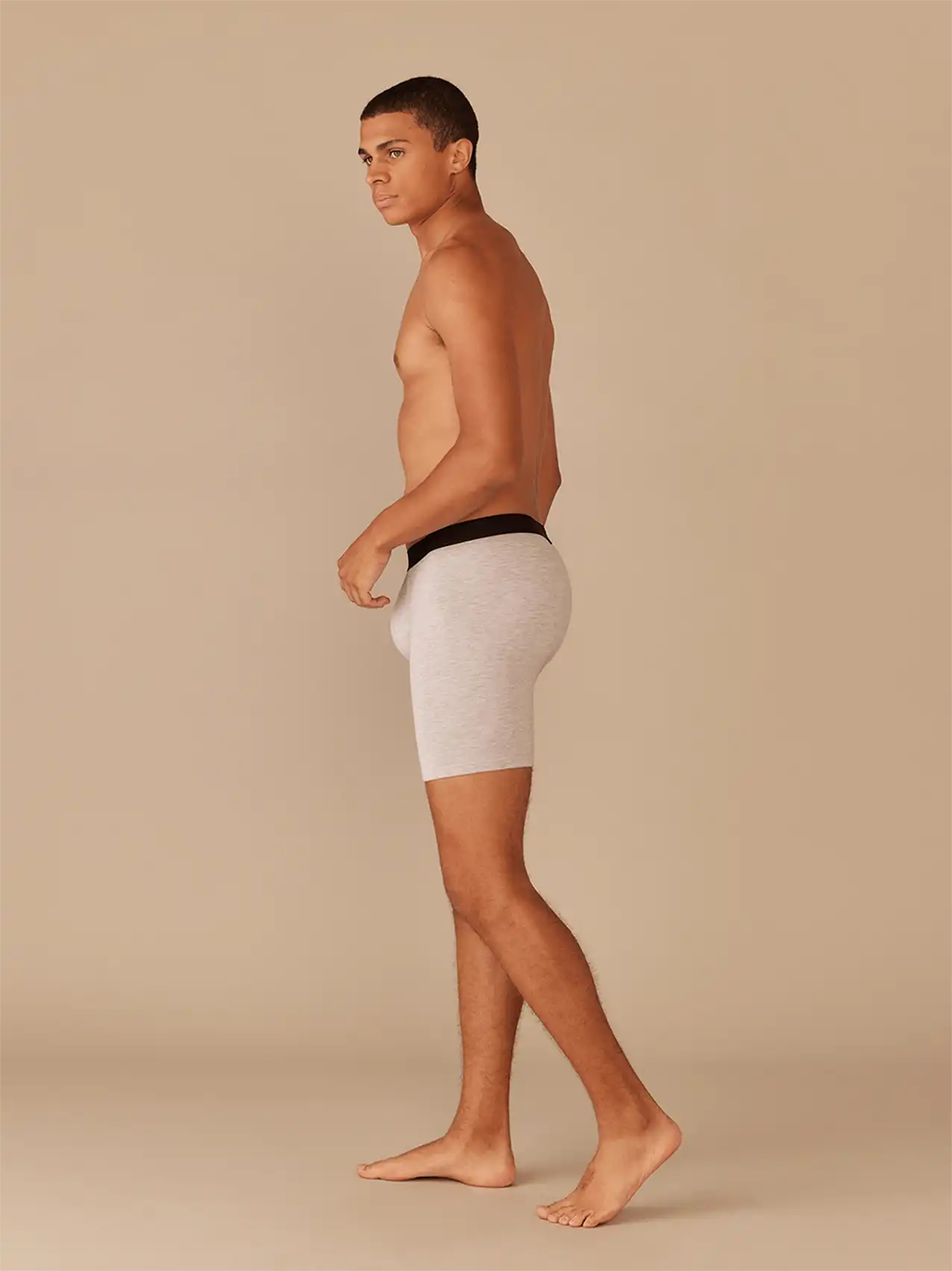 UltraModal™ Core Long Boxer Brief w/ Fly | Heather Grey