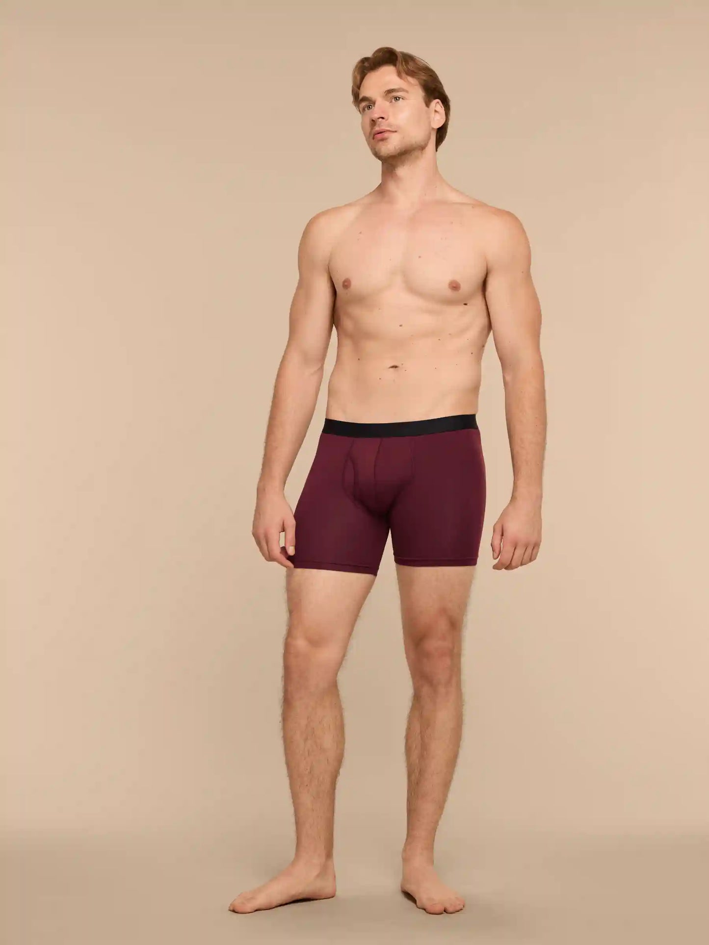 UltraModal™ Core Ball Caddy™ Boxer Brief w/ Fly | Heather Plum