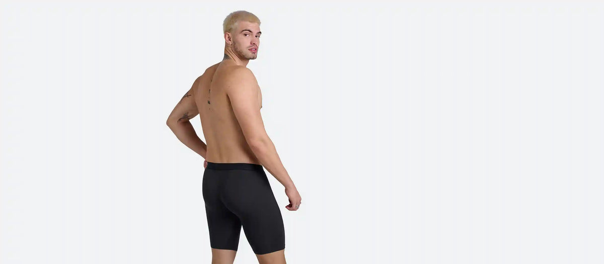 UltraModal™ Ball Caddy™ Long Boxer Brief w/ Fly 6-Pack | Black