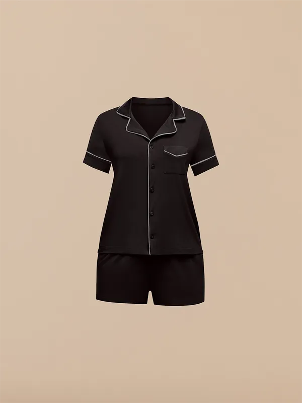 UltraModal™ Short Sleeve PJ Set - Women's | Black
