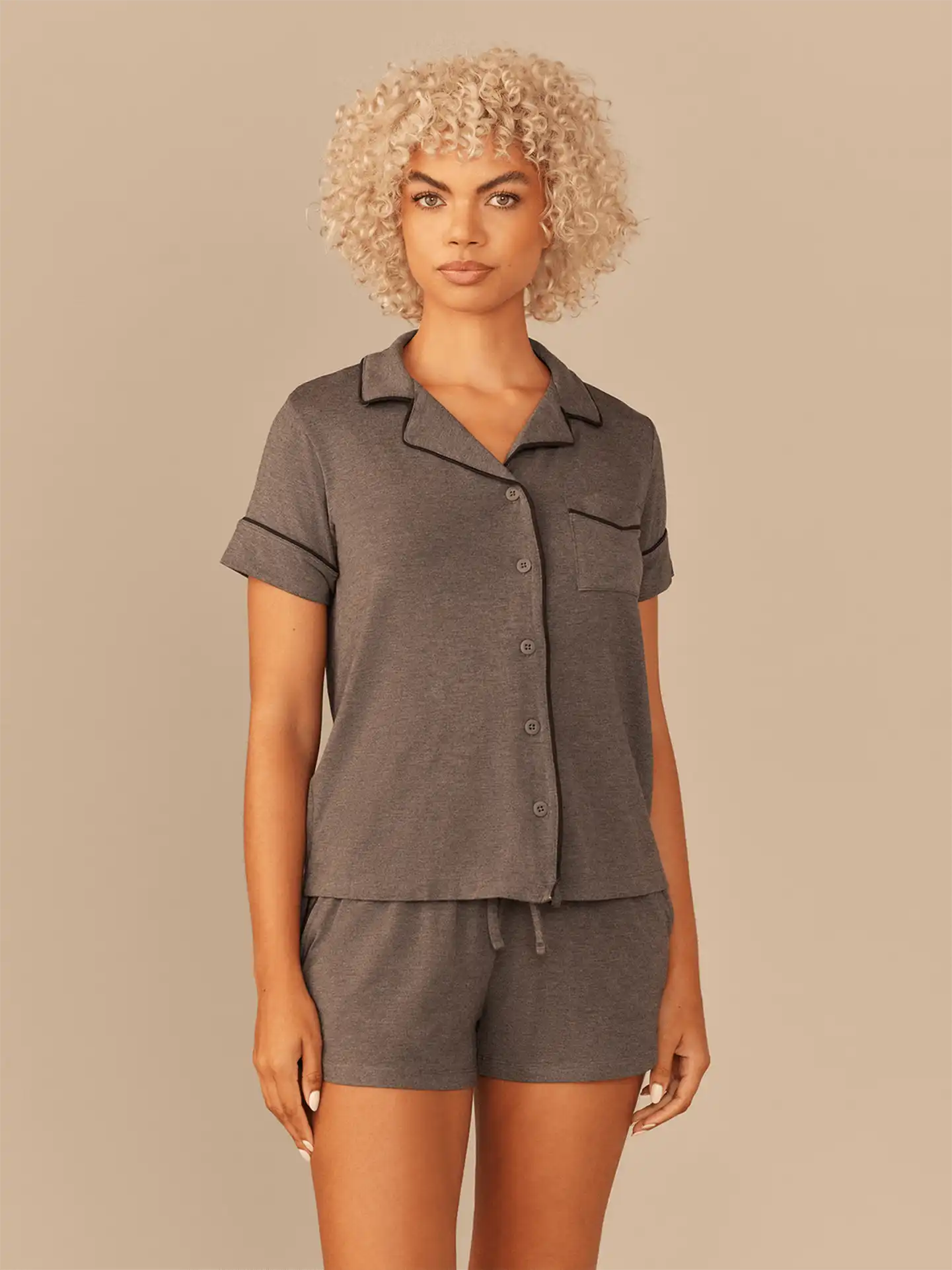 UltraModal™ Short Sleeve PJ Set - Women's | Heather Charcoal