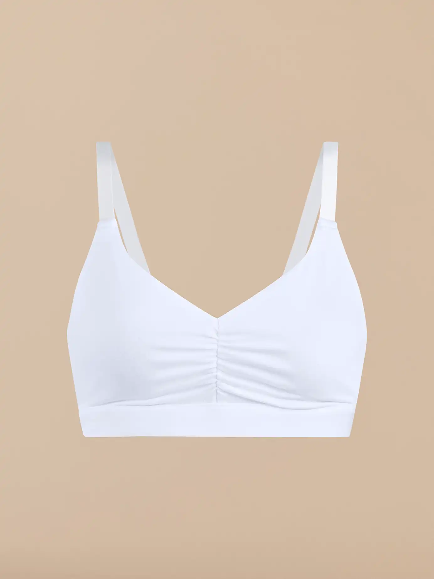 Curvy UltraModal™ FeelFree Ruched Bralette | White/White