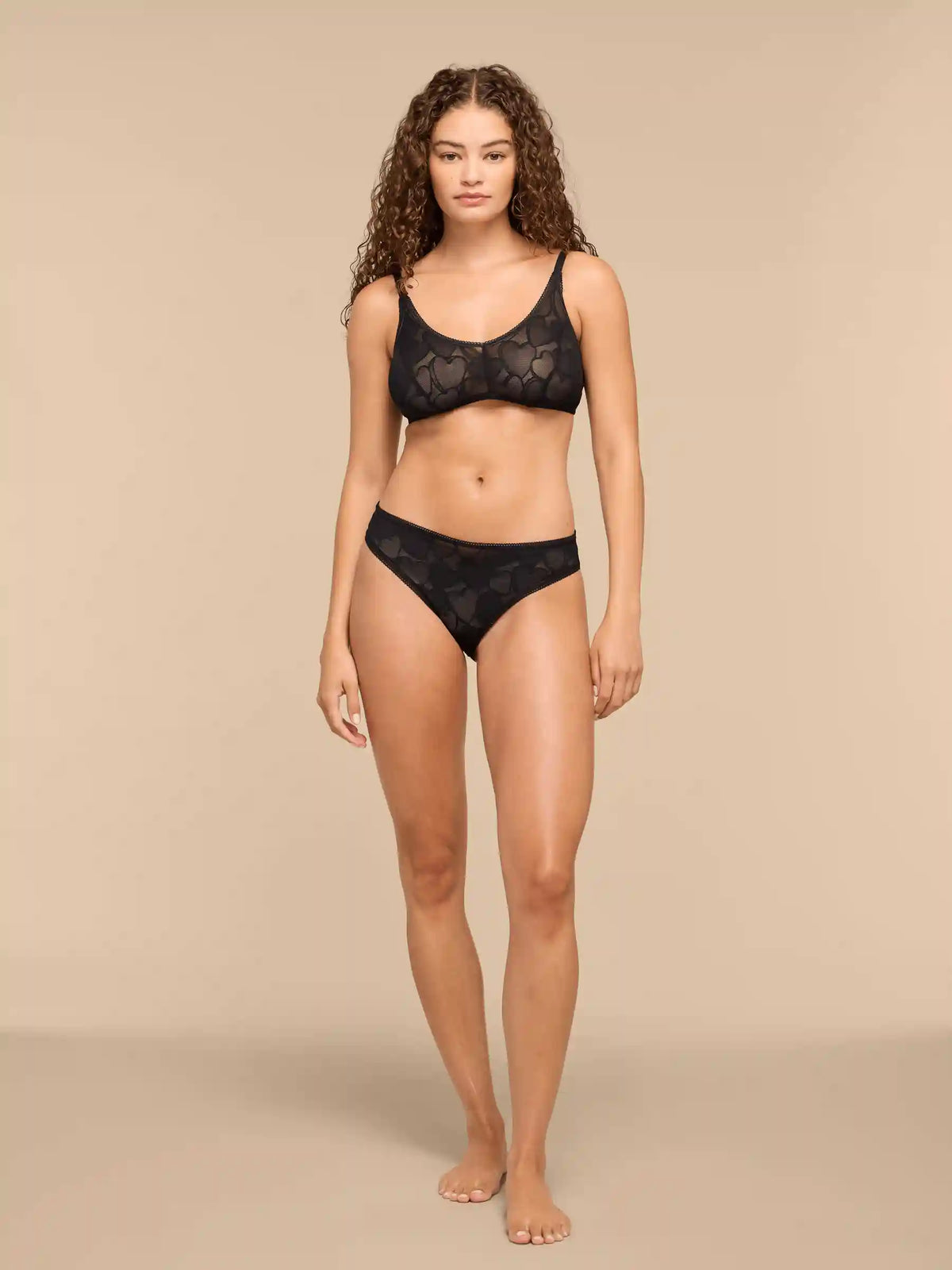 All Over Lace Demi Bralette - New | Black Hearts