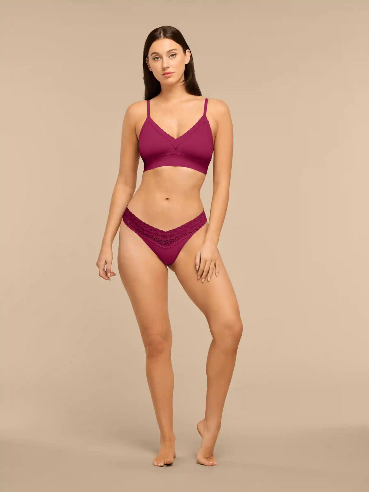 UltraModal™ Lace V-Front Thong | Peonies