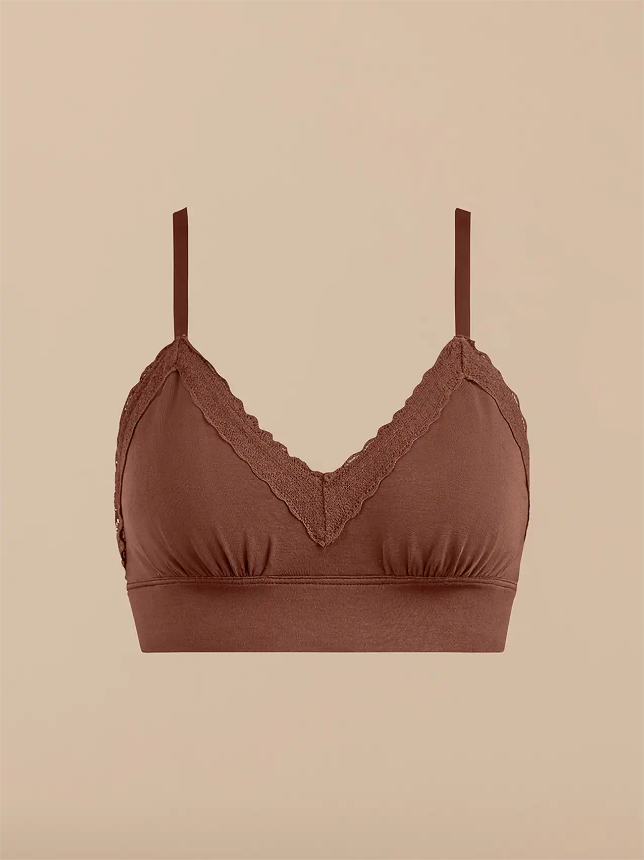 UltraModal™ Lace Plunge Bralette | Walnut Shell