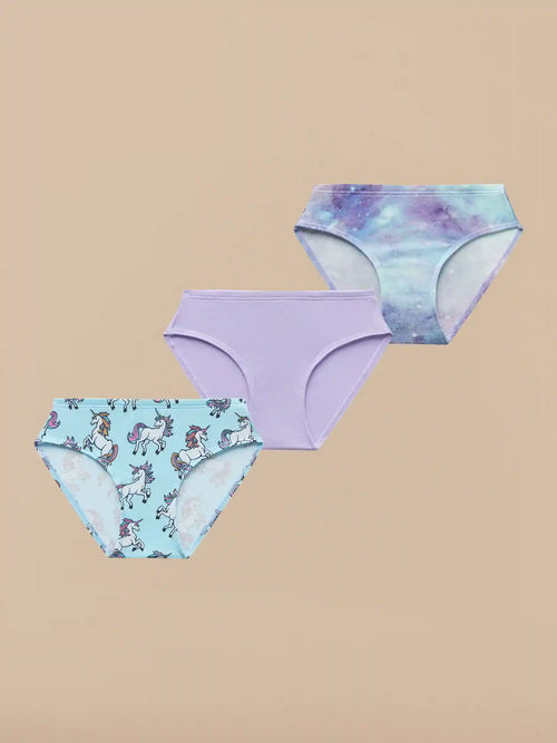 UltraModal™ Kids FeelFree Girls Bikini Brief 3-Pack | Mystical Pack