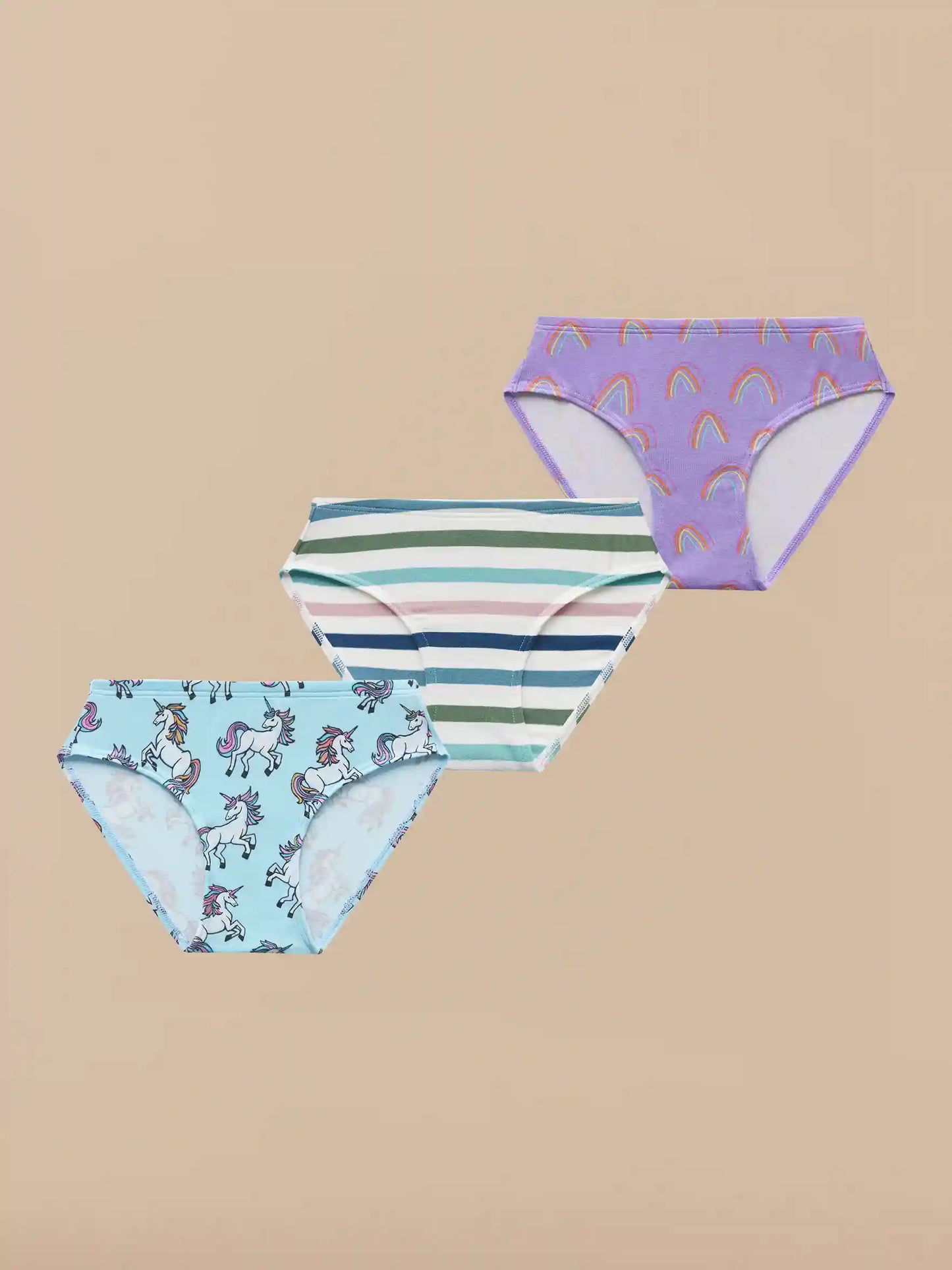 UltraModal™ Kids FeelFree Girls Bikini Brief 3-Pack | Sparkle Pack