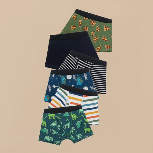 UltraModal™ Kids Core Boys Boxer Brief 6-Pack | Party Stripes Pack
