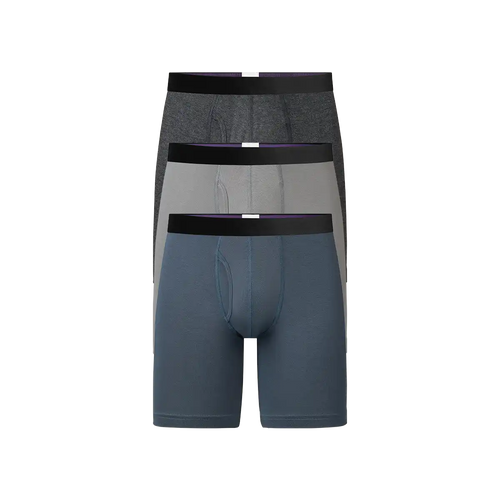UltraModal™ Core Long Boxer Brief w/ Fly 3-Pack | Grey Tide Pack