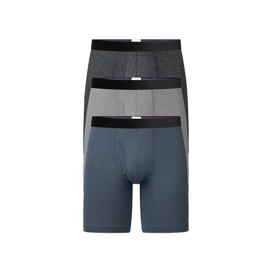 UltraModal™ Core Long Boxer Brief w/ Fly 3-Pack | Grey Tide Pack