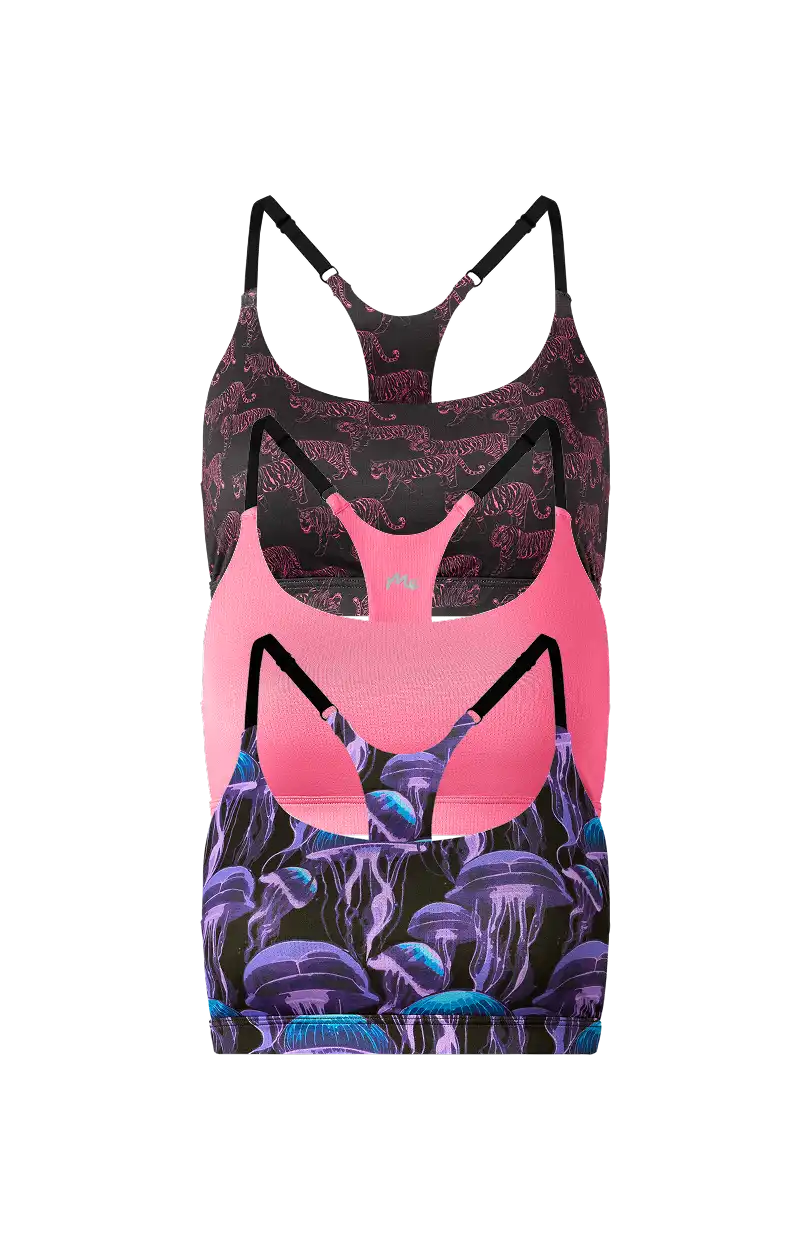 Breathe Racerback Bralette 3-Pack | Wild Life Pack