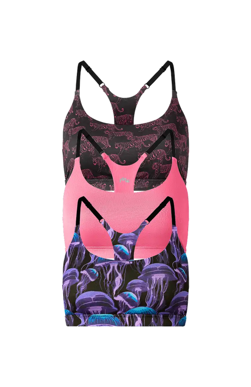 Breathe Racerback Bralette 3-Pack | Wild Life Pack