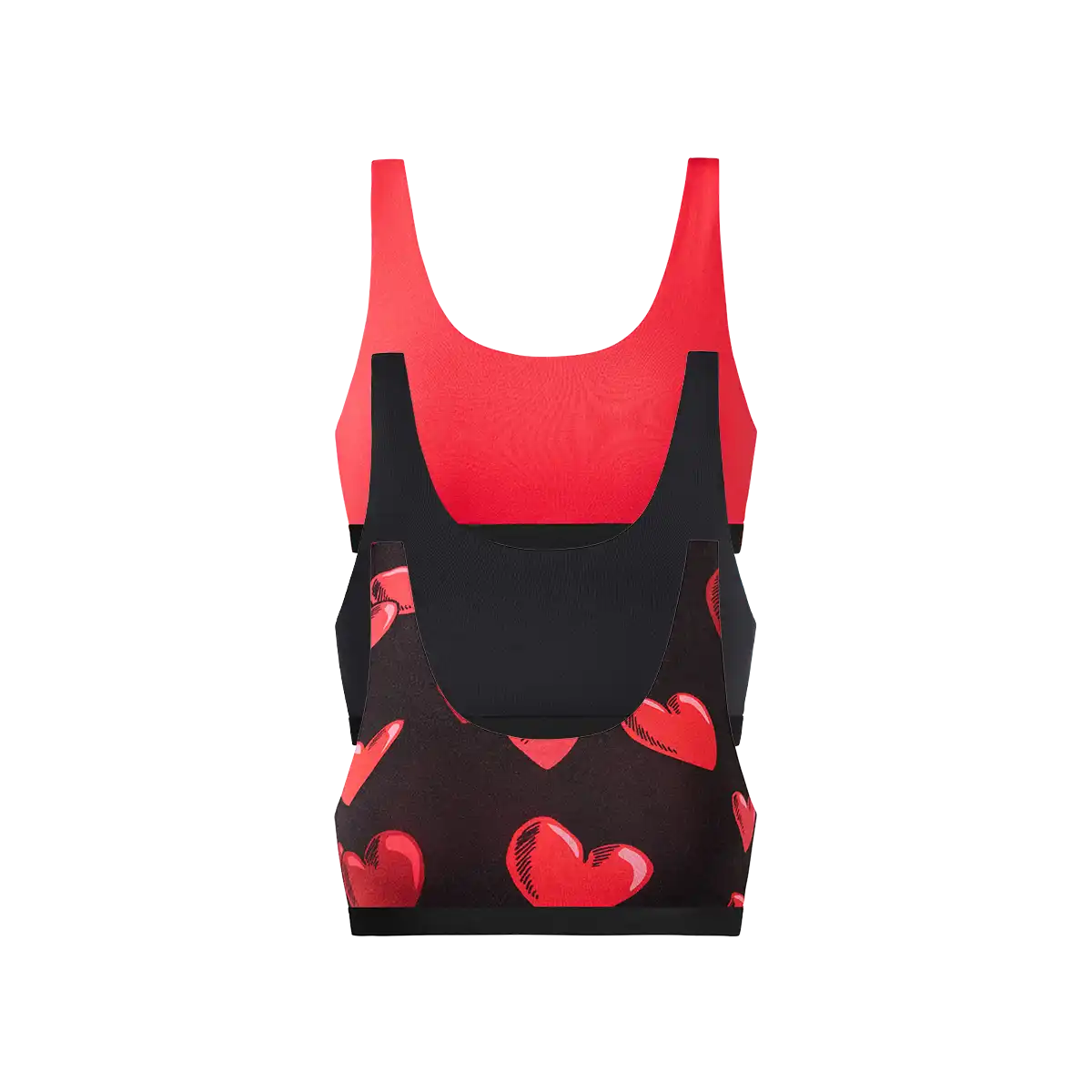 UltraModal™ Core Scoop Bralette 3-Pack | Floating Hearts Pack