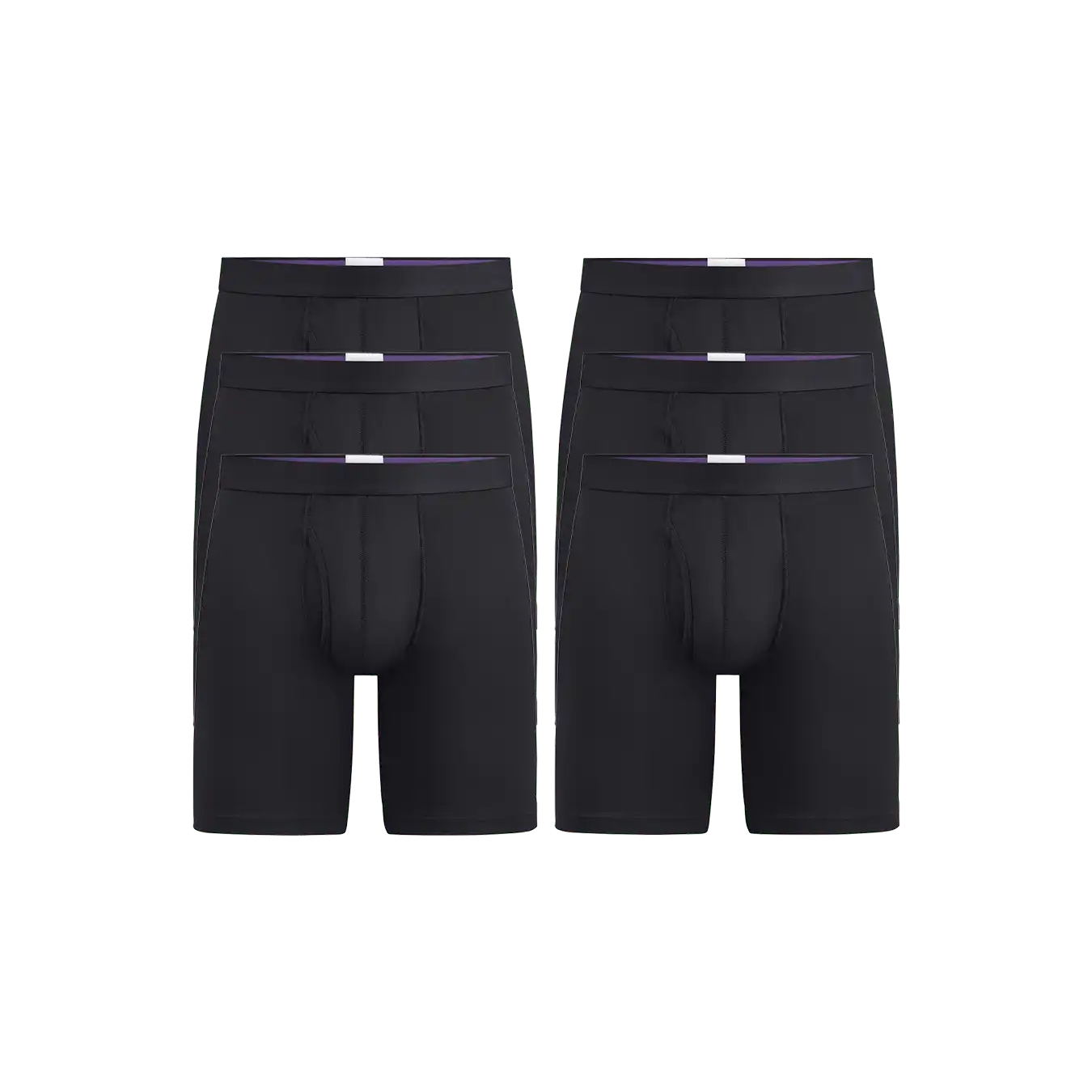 UltraModal™ Ball Caddy™ Long Boxer Brief w/ Fly 6-Pack | Black