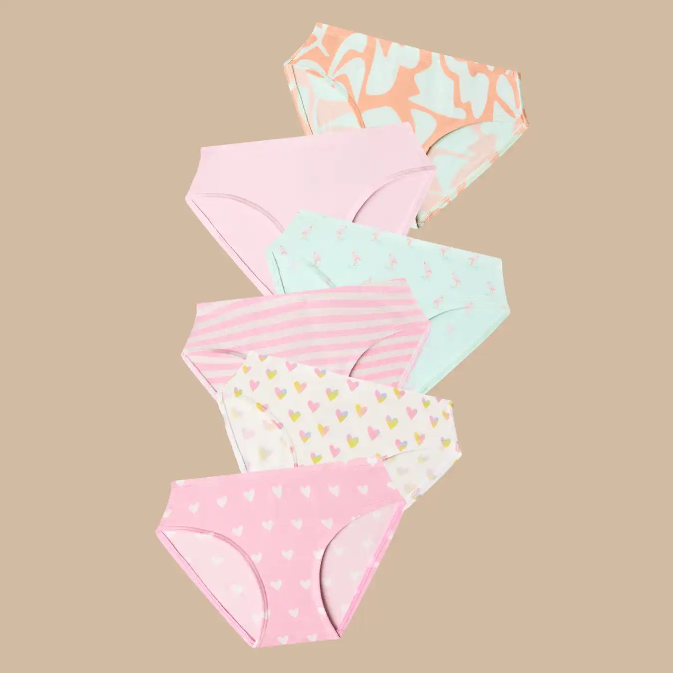 UltraModal™ Kids FeelFree Girls Bikini Brief 6-Pack | I Heart Summer Pack