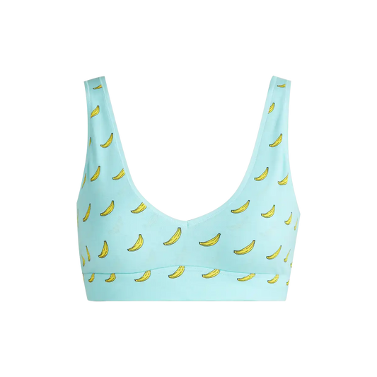 Stretch Cotton V-Neck Bralette | Go Bananas