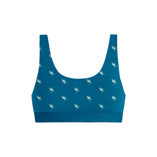 Stretch Cotton Scoop Bralette | Shark