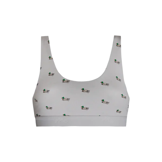 Stretch Cotton Scoop Bralette | Ducks