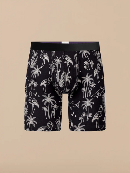 UltraModal™ Core Long Boxer Brief w/ Fly | Black Wild Life