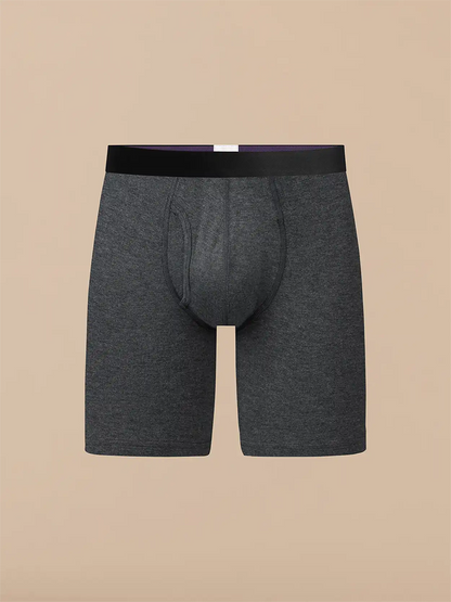 UltraModal™ Core Long Boxer Brief w/ Fly | Heather Charcoal