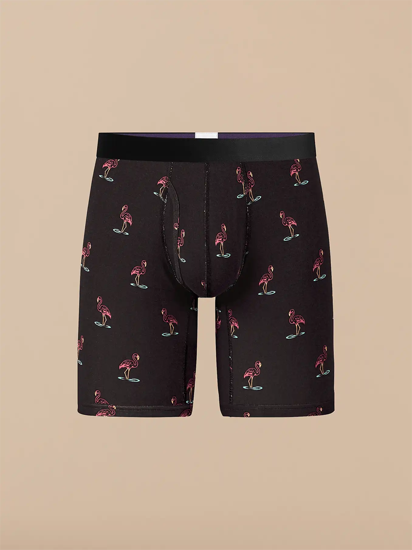 UltraModal™ Core Long Boxer Brief w/ Fly | Night Flamingos