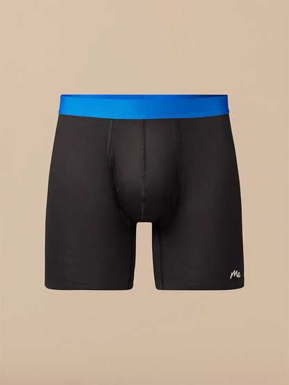 Breathe Boxer Brief w/ Fly | Black/Cobalt Blue