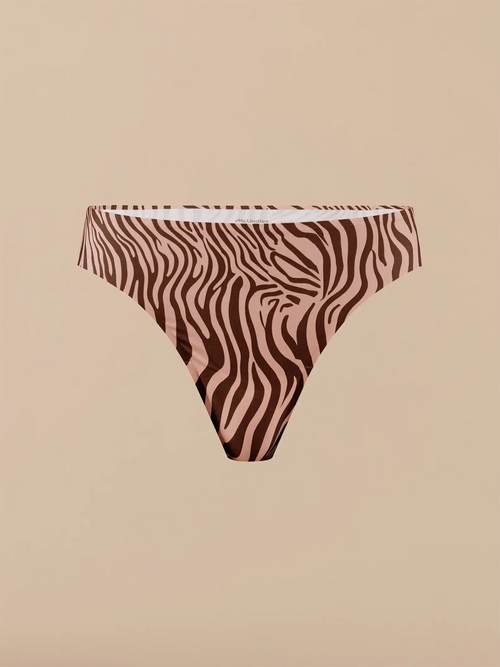 Seamless Thong | Blush Zebra