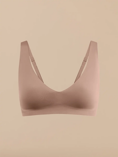 Seamless Plunge Bralette | Cocoa