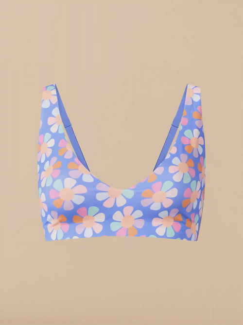 Seamless Plunge Bralette | Groovy Floral