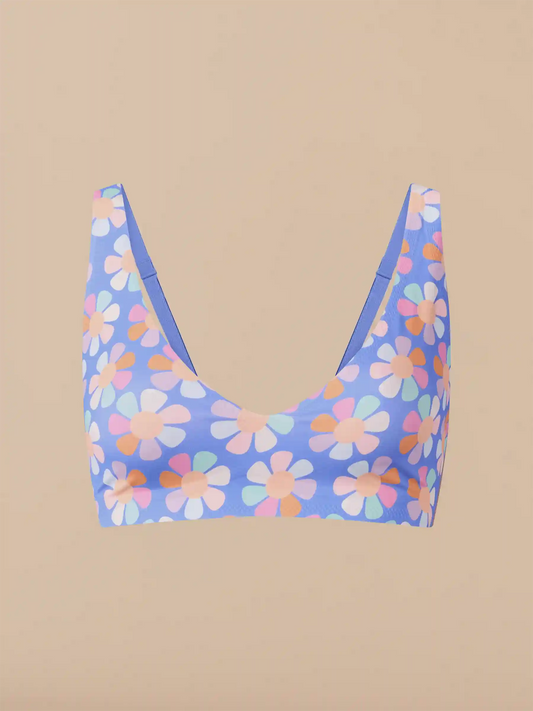 Seamless Plunge Bralette | Groovy Floral
