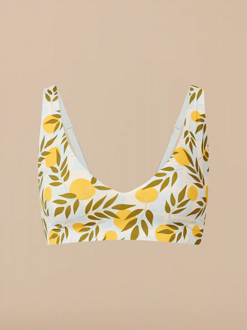 Seamless Plunge Bralette | Summer Oranges