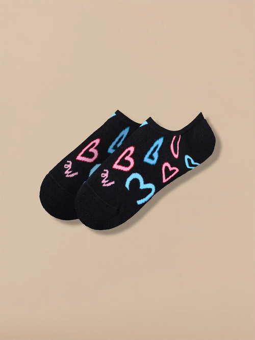 Heritage No Show Sock | Electric Hearts 2.0