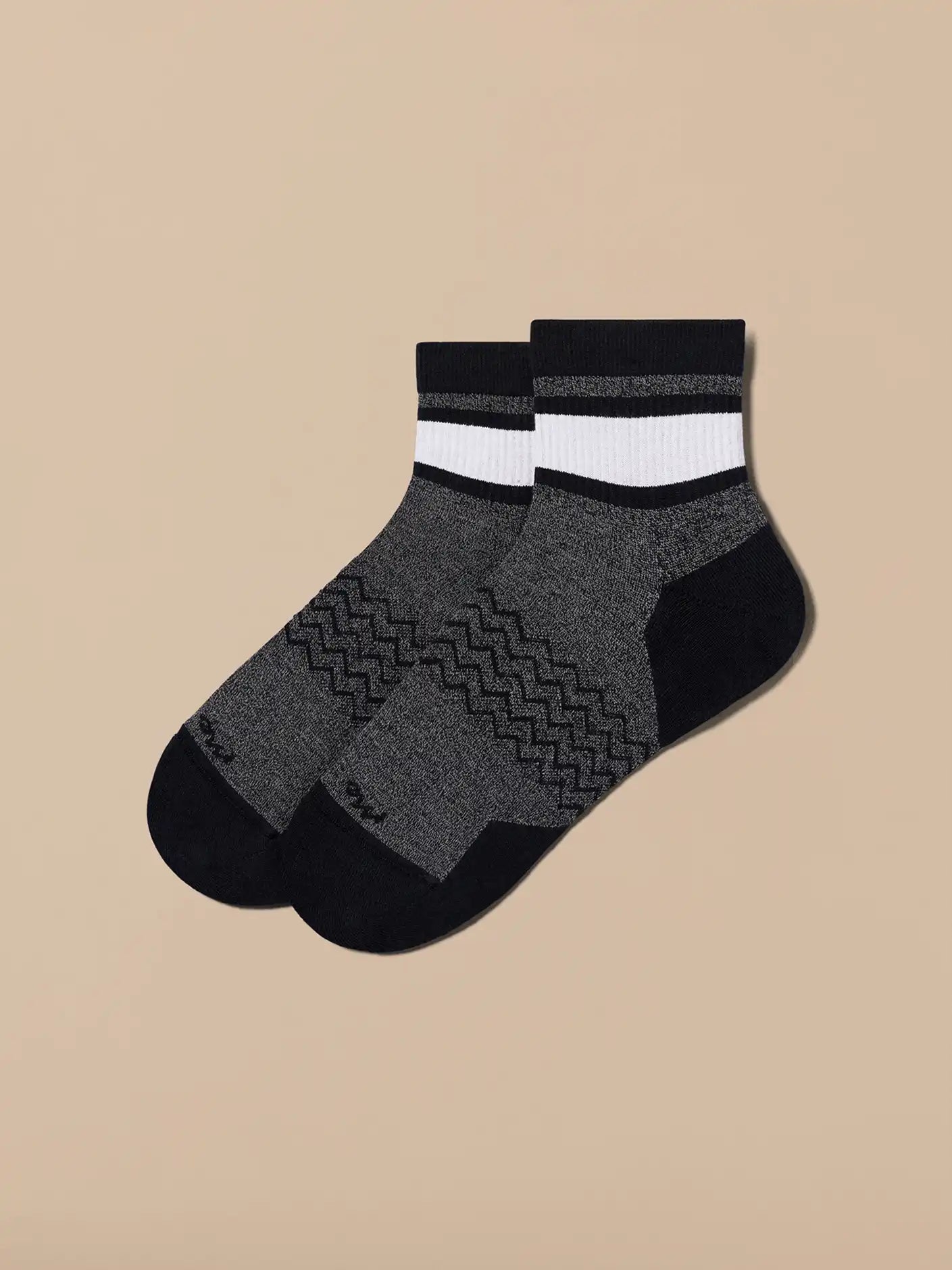 Essential Quarter Sock | Grey Stripe
