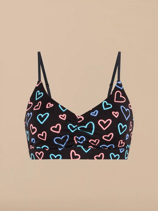 UltraModal™ FeelFree Ruched Bralette | Electric Hearts 2.0
