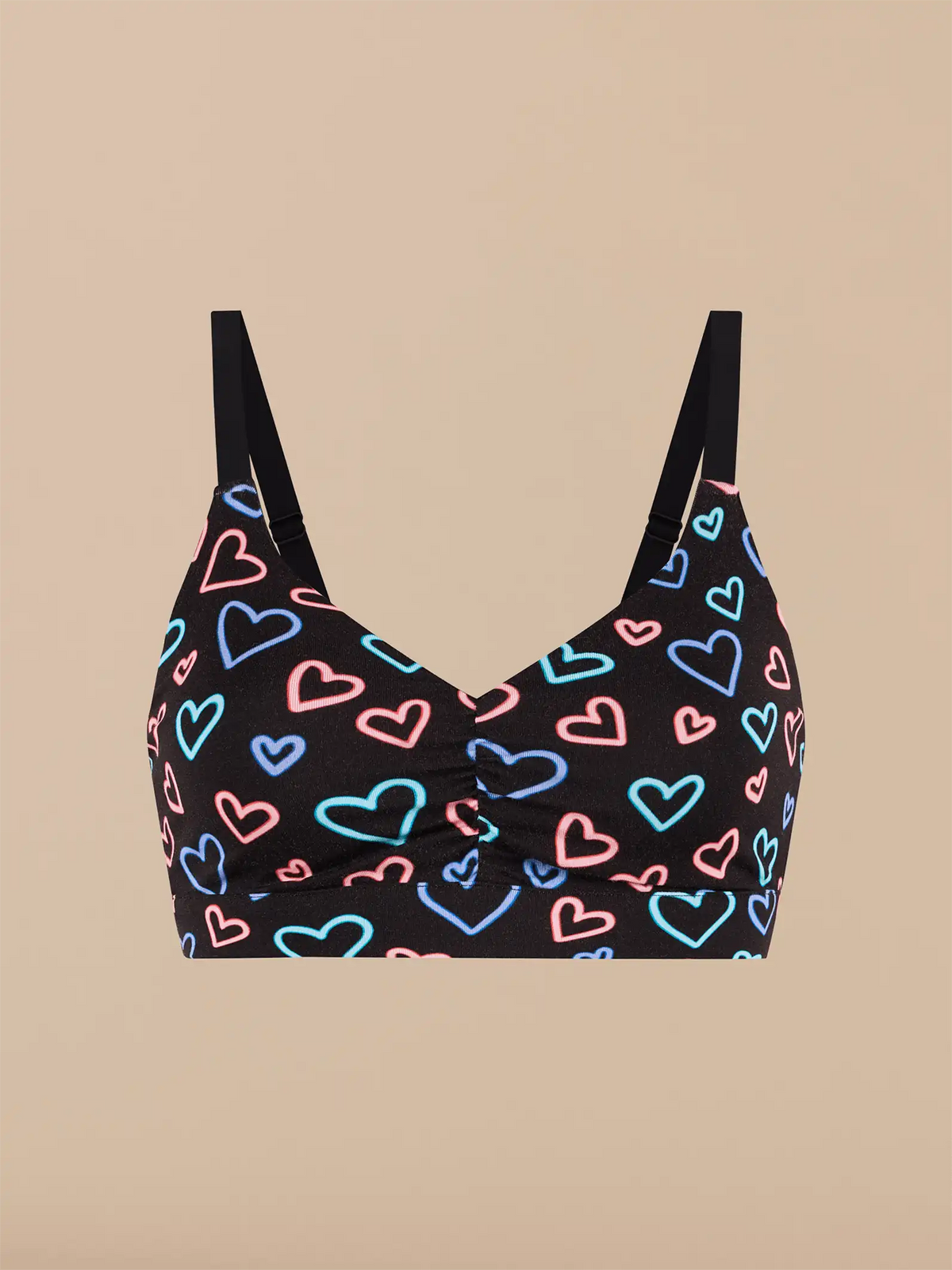Curvy UltraModal™ FeelFree Ruched Bralette | Electric Hearts 2.0