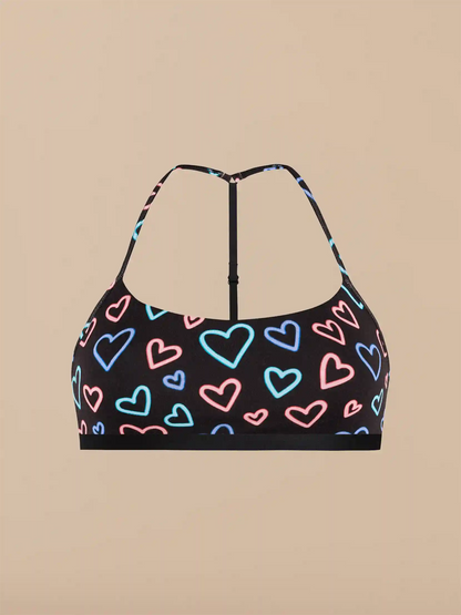 UltraModal™ Core T-Back Bralette | Electric Hearts 2.0