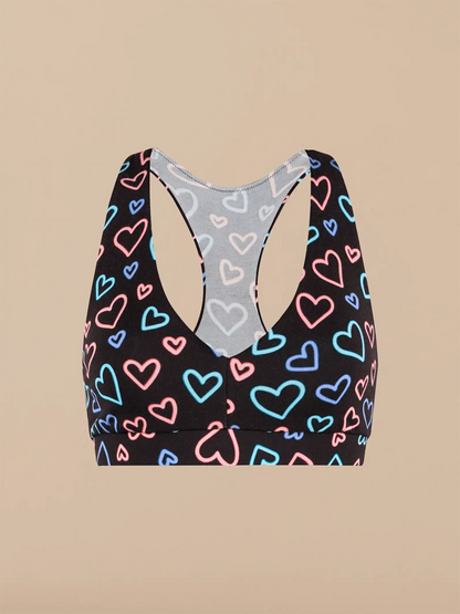 UltraModal™ FeelFree Racerback Bralette | Electric Hearts 2.0