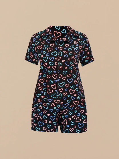 UltraModal™ Short Sleeve PJ Set - Women's | Electric Hearts 2.0