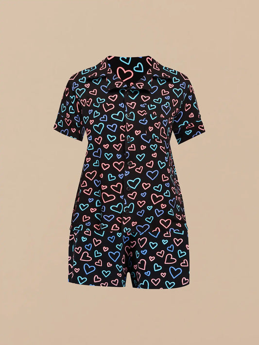 UltraModal™ Short Sleeve PJ Set - Women's | Electric Hearts 2.0