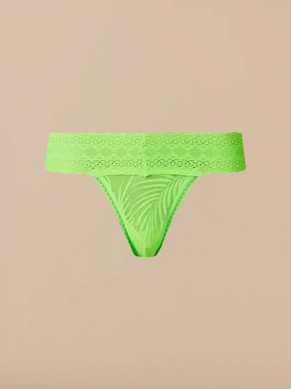 All Over Lace Low-Rise Thong | Limeade