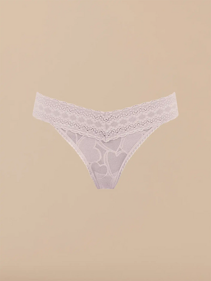 All Over Lace V-Front Thong | Iris Hearts