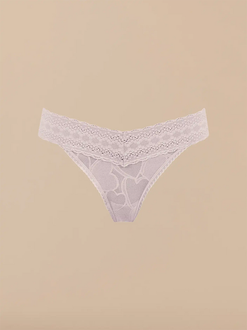 All Over Lace V-Front Thong | Iris Hearts