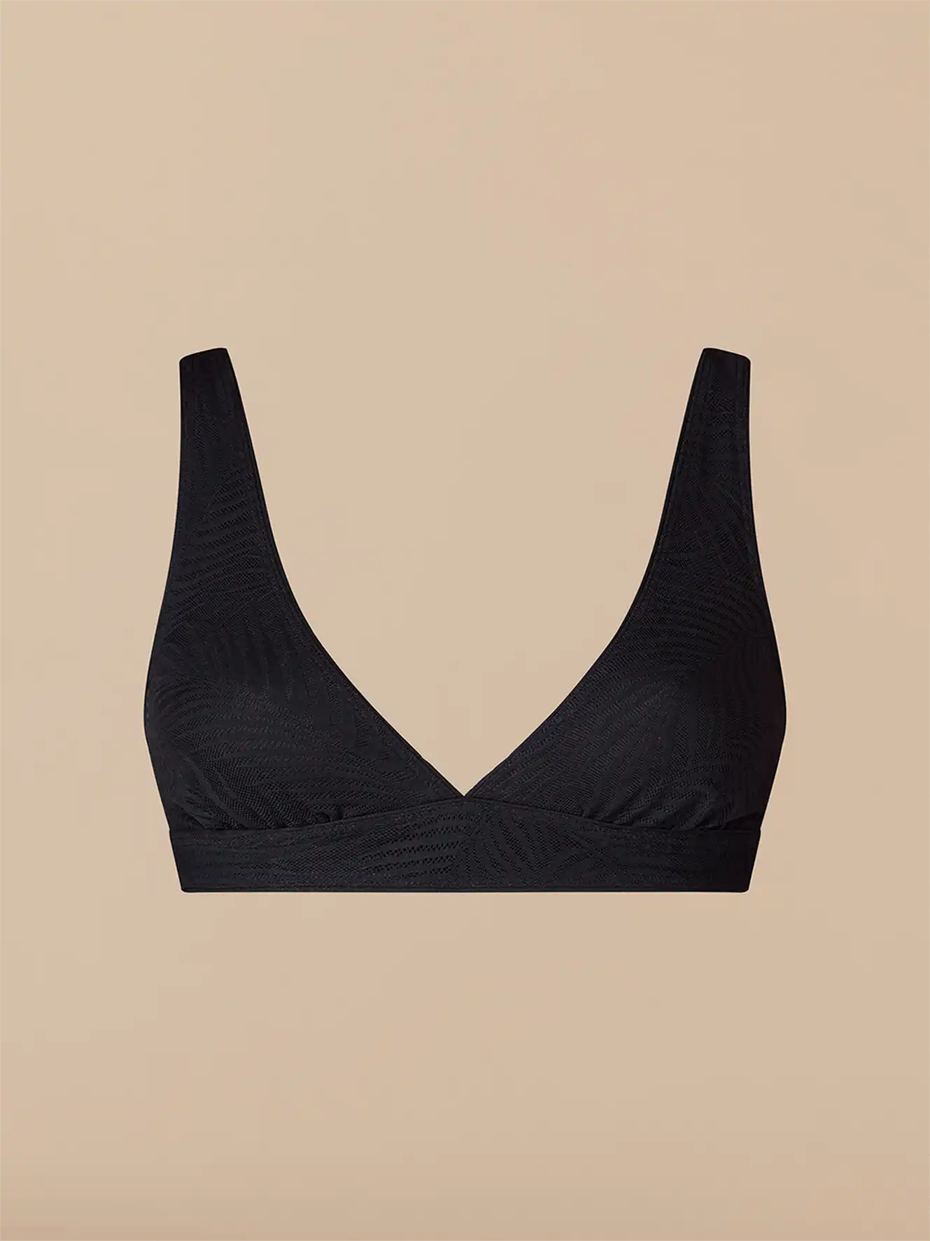 All Over Lace Plunge Bralette | Black Feather