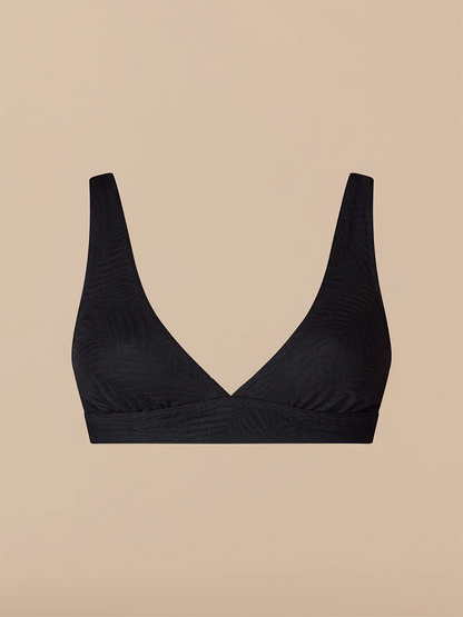 All Over Lace Plunge Bralette | Black Feather