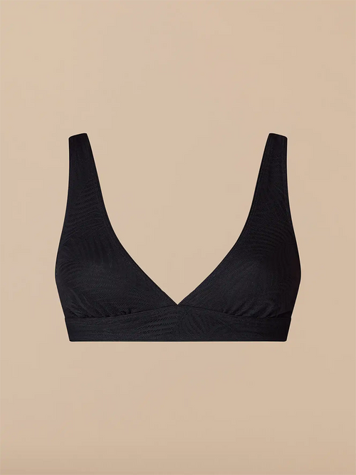 All Over Lace Plunge Bralette | Black Feather