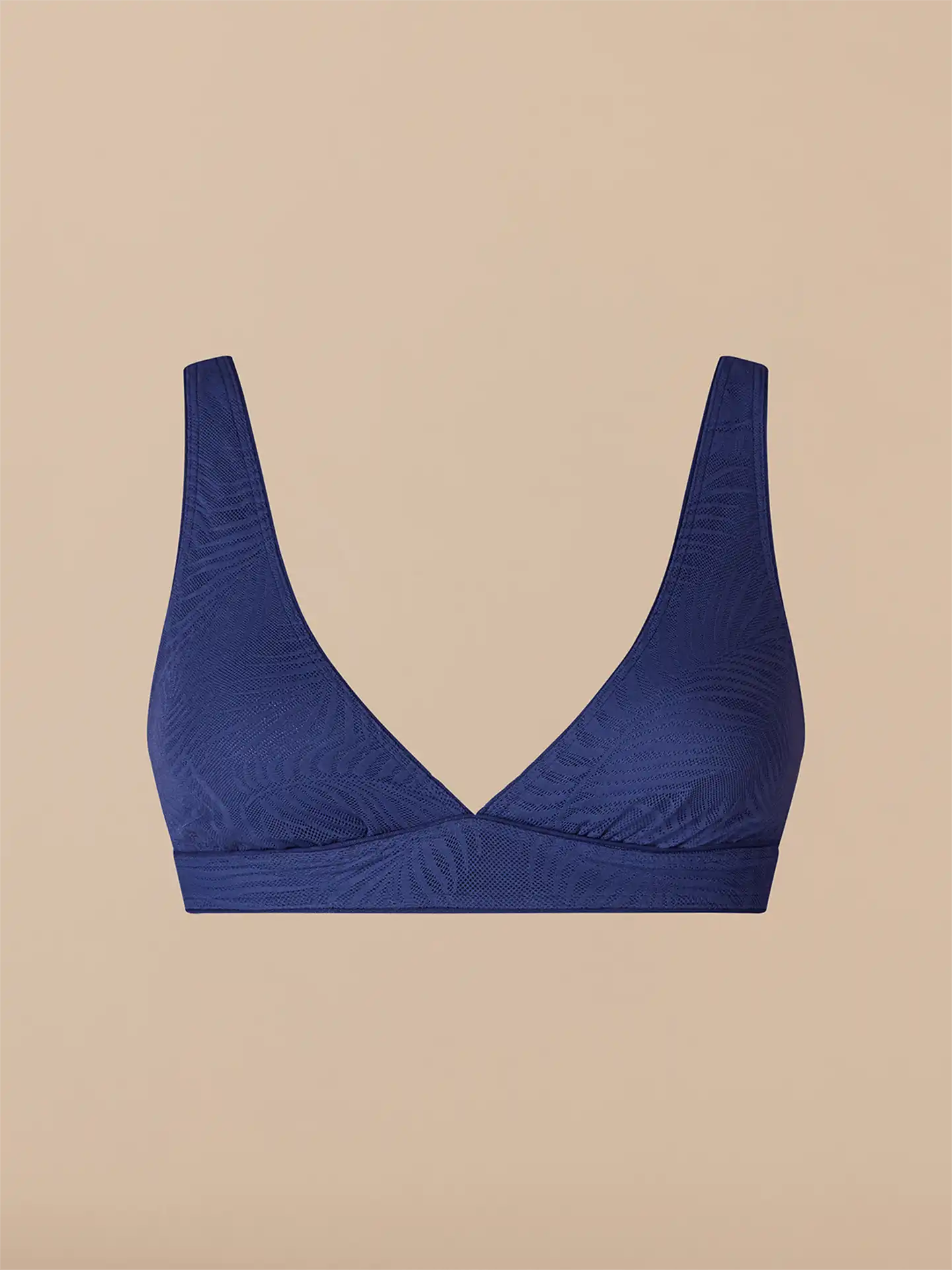 All Over Lace Plunge Bralette | Navy Feather